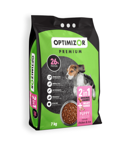 Optimizor Premium 2in1 Milky Bones 7 kg Puppy