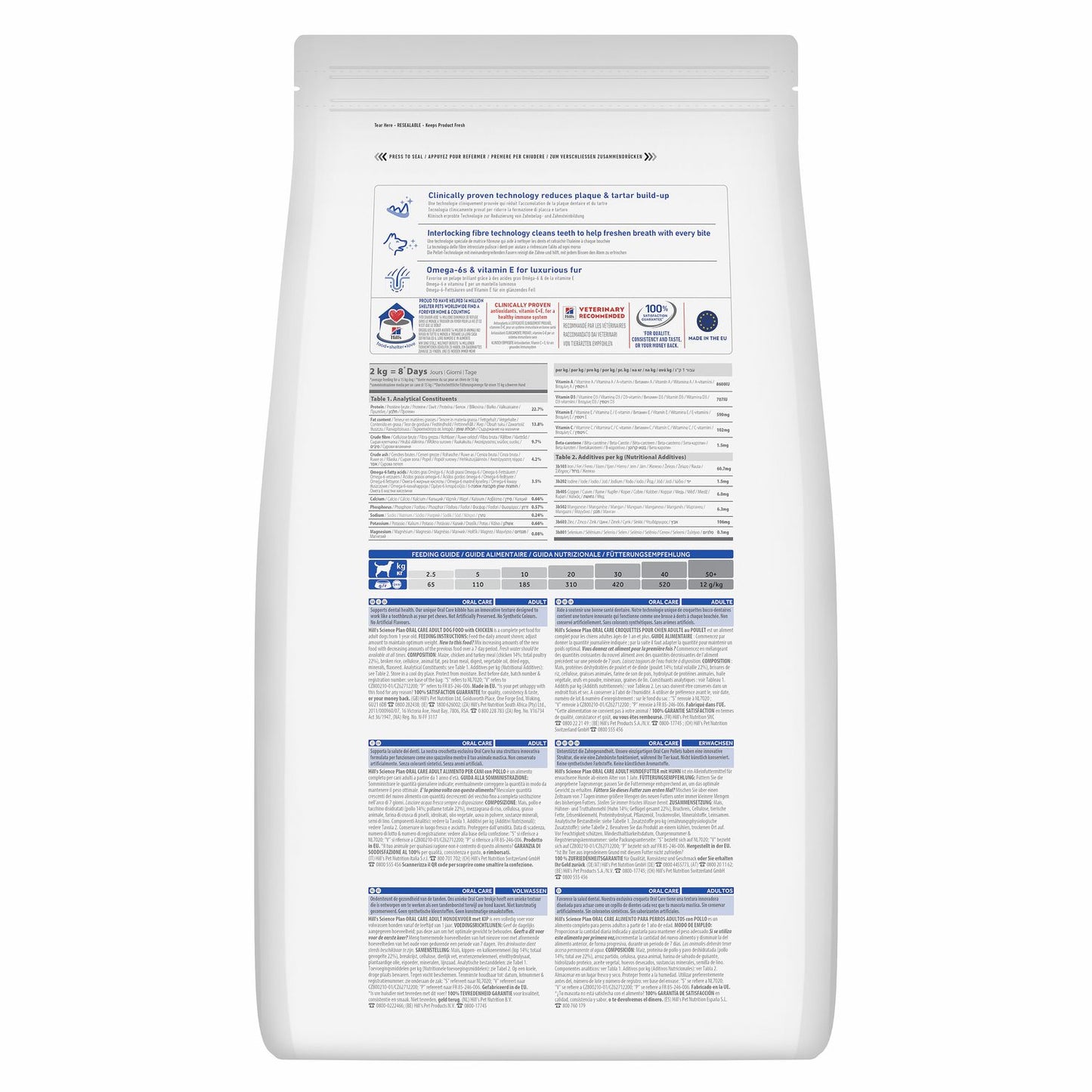 Hill's Oral Care Adult Dog Food – Chicken Flavour 2kg