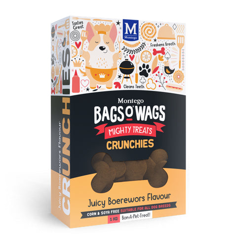 Montego Crunchies Juicy Boerewors Flavour 1kg Box
