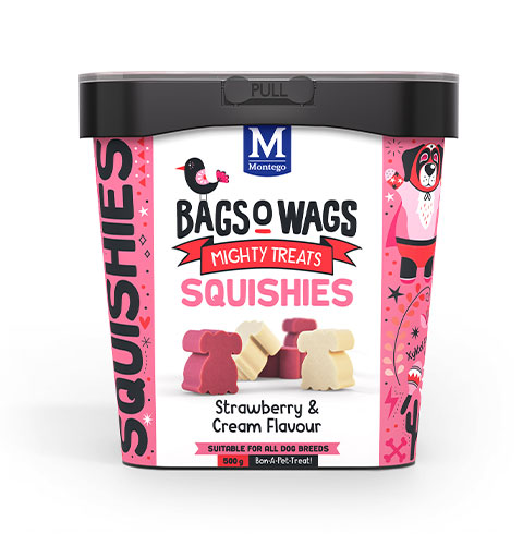 Montego Squishies Strawberry & Cream Flavour 500G Tub