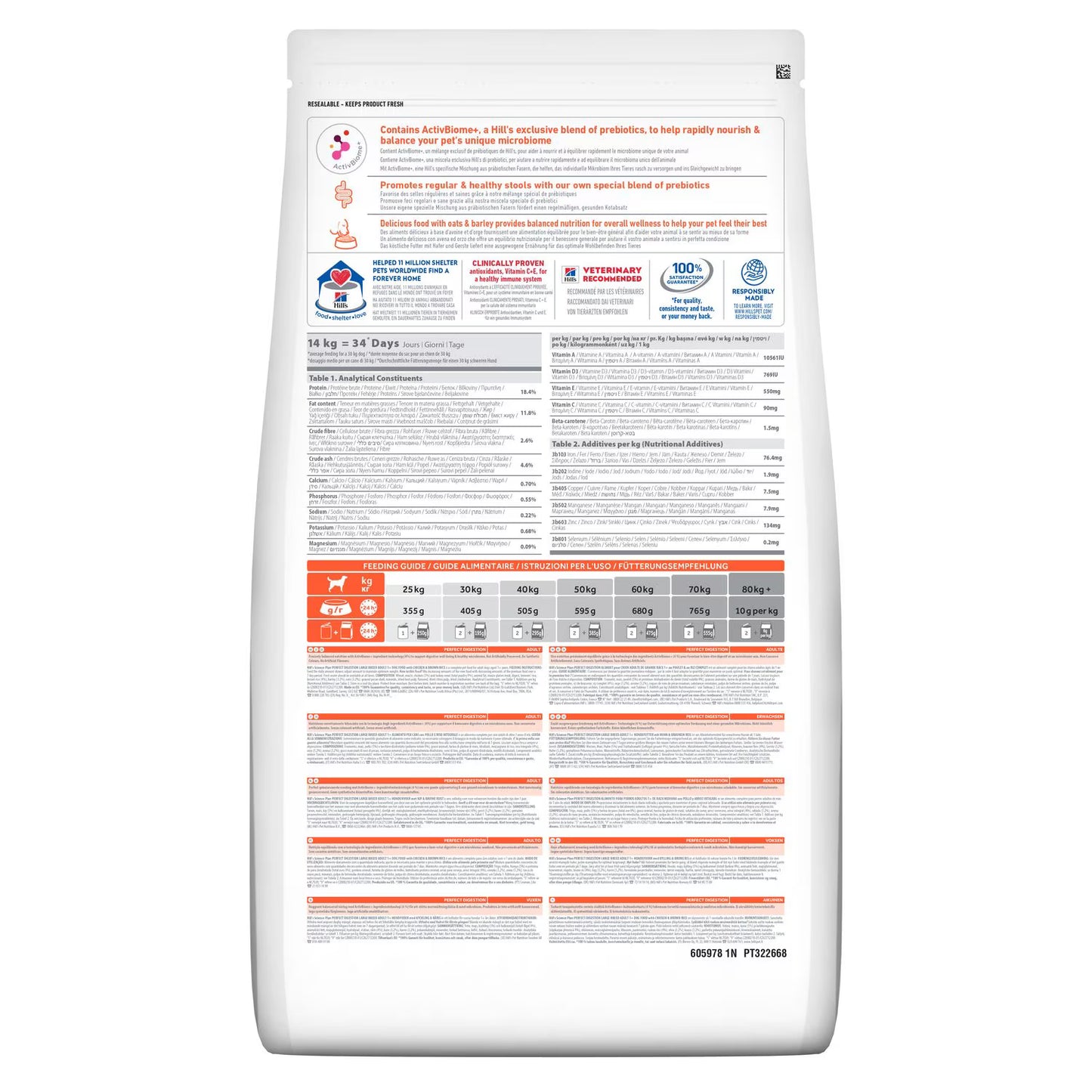 Hills Large Breed Adult Perfect Digestion 12kg