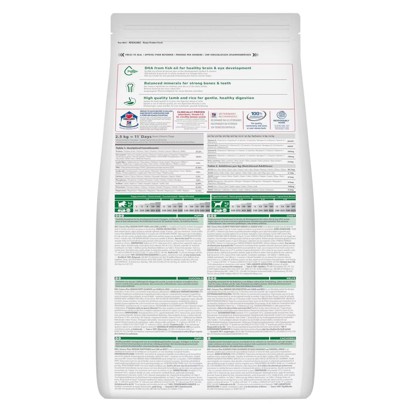 Hills Puppy Medium Lamb & Rice