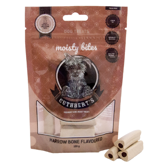 Cuthbert's Moisty Bites Dog Treats Marrow Bone Sachet 120g
