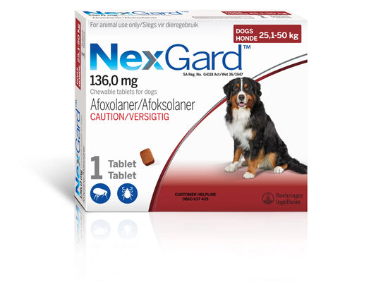Nexgard Tick & Flea Chewable Tablet 25,1 - 50kg 1's