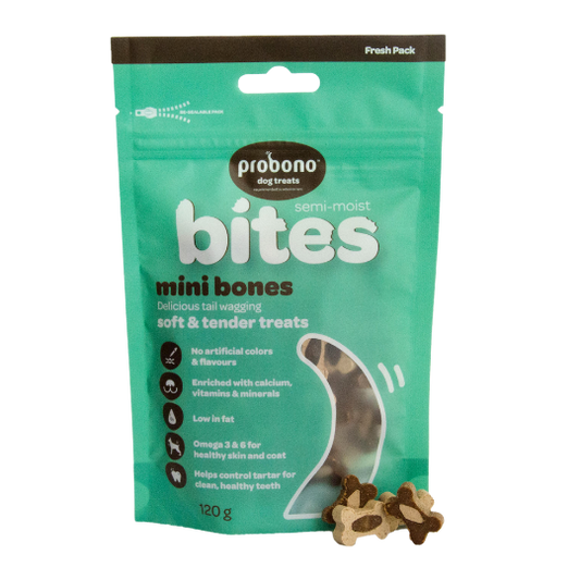 Probono Bites Mini Bones 120g Sachet