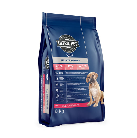 Ultra Pet Optiwoof All Size Puppies Beef & Rice