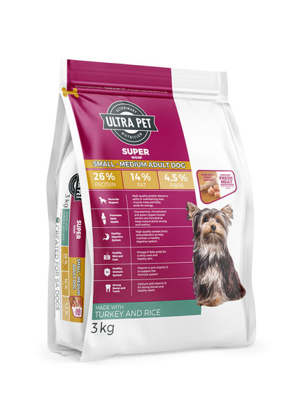 Ultra Pet Superwoof S-M Adult Turkey & Rice